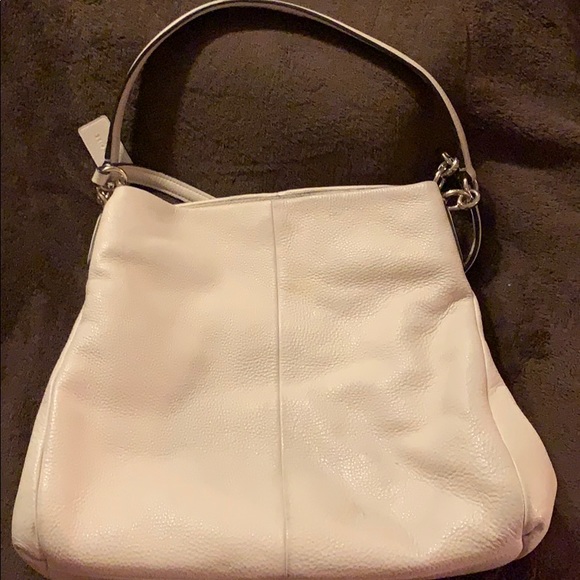 Coach Handbags - Sold another site —Coach Cream Leather Handbag